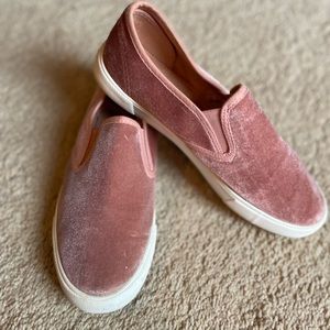 Pink Velvet Flats